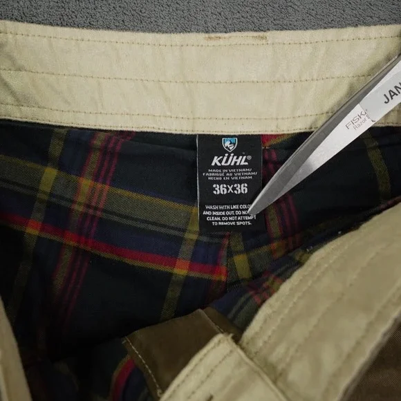 Kuhl Hot Rydr Flannel Lined Pants Men 36x36 Brown Rugged Gorp Vintage Patina - Picture 6 of 13